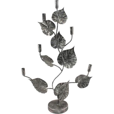 Candle Holder - Metal - L15 x W40 x H77 cm - Gold