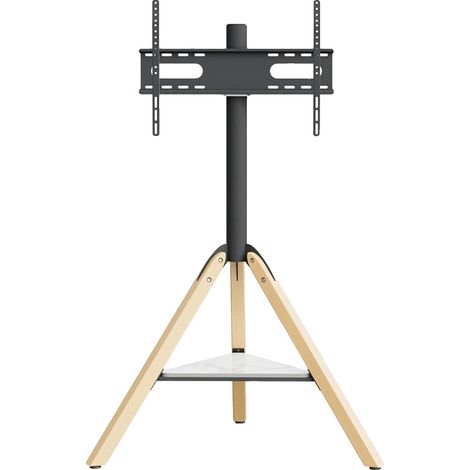 Support de télévision sur pied, réglable en hauteur, compatible avec les écrans de 40 à 75 pouces, noir (1/2)