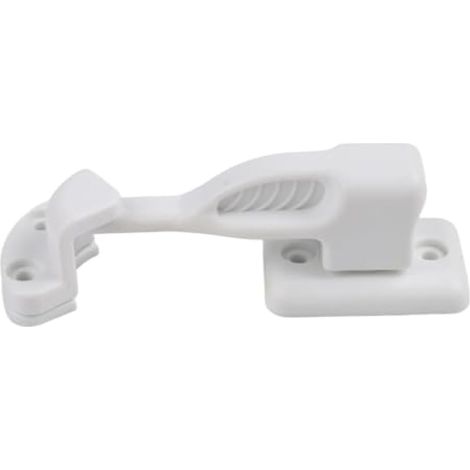 Verrou de porte de caravane avec mécanisme de verrouillage rotatif en nylon pour camping-car, bateau, mobilier, camping-car, blanc (1/4)