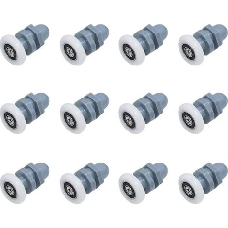 12 Stück robuste Kunststoff-Duschtürschienen, Gleitschienenlager, Ersatzteile für Badezimmerglas (20 mm) (1/4)