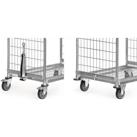 Deichsel und Kupplung für Kommissionierwagen Ladeflächenbreite 610mm FETRA (1/2)
