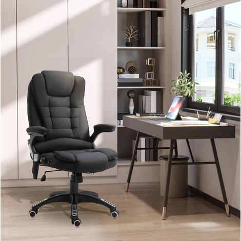 Chaise de bureau gaming avec massage et chauffage, réglable en hauteur, noire, 68 x 72 x 110-120 cm (1/5)