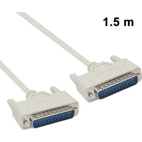 Cable Parallèle DB25 Mâle-Mâle - Pour Imprimante Scanner Compatible IEEE-1284 - Longueur 1,5 M Ou 3 M (1/5)