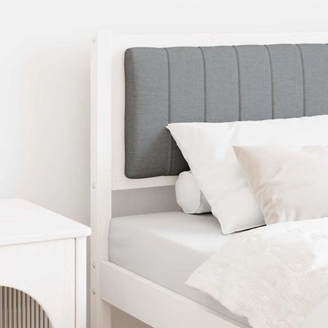 Gepolstertes Kopfteil Weiß 80 cm Massives Kiefernholz