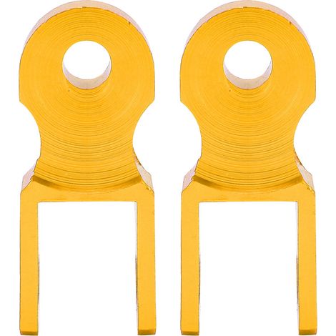 2 supports amortisseur rehausseur hauteur aluminium alliage M10 trou fixation moto or (1/5)