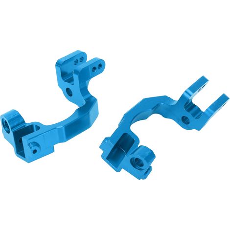 2 pièces moyeux arrière RC en aluminium alliage CNC haute dureté légers installation facile pour 1/10 RC bleu (1/5)