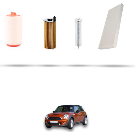 Kit tagliando 4 filtri compatibile con Mini Cooper II 2.0 D (R55,R56,R57,R58,R59,R60,R61) 82kw Dal 2011 (1/5)
