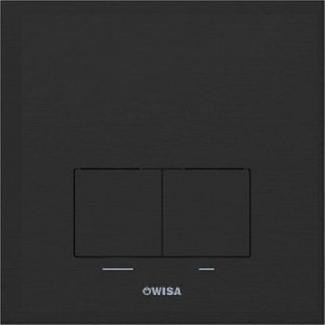 Wisa Delos Plaque de commande WC DF aluminium 16x16cm Noir mat (1/4)