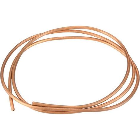 Tuyau de Cuivre Souple T2 pour Réfrigération - 2 mètres OD 6mm/ID 4mm Épaisseur 1mm (1/4)