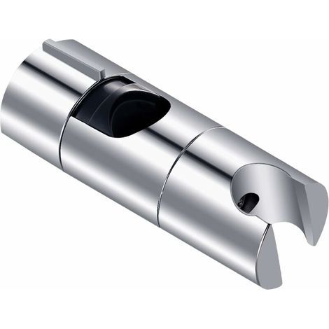 Supporto per soffione doccia, diametro regolabile da 18 a 25 mm, design cromato + ABS, facile installazione, adatto per asta doccia. (1/5)