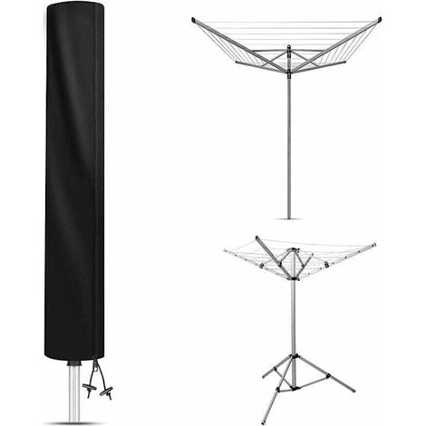 Housse de protection imperméable en Oxford 420D pour séchoir à linge extérieur, taille universelle, noire, 160 x 15 x 15 cm (1/4)