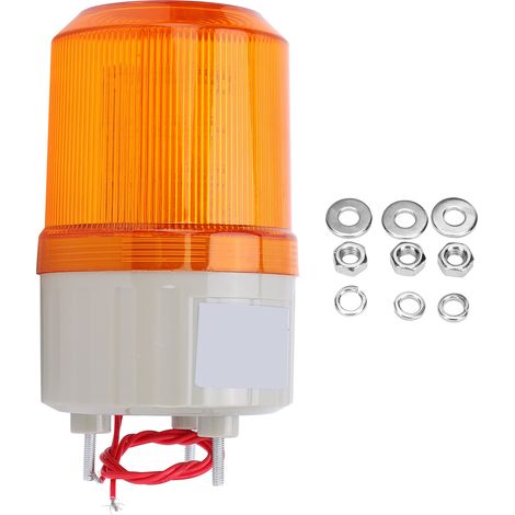Garosa 360° LED-Warnleuchte für Baustellenfahrzeuge, Daueralarm, Signalisierung, Notfallalarmgerät, 220 V Wechselstrom für Fabriken und Bürogebäude (GELB).