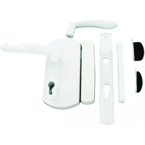 KIT SERRURE PORTAIL PORTILLON BLANC