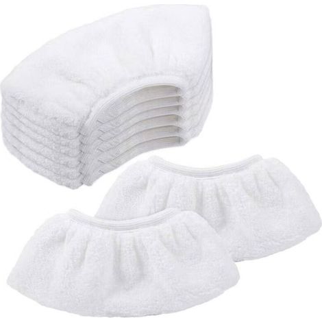 Lot de 8 Bonnettes Microfibre pour Kärcher, Chiffons pour Buse à Main Accessoire pour Nettoyeurs Vapeur SC 1, 2, 3, 4, 5 (1/5)