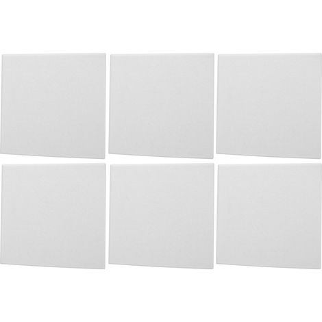 6 Panneaux Acoustiques en Fibre Polyester Insonorisants Ignifuges Anti-Bruit Blancs (1/5)