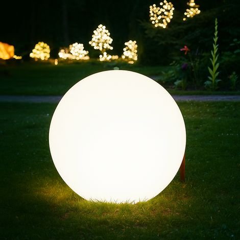 Lampada a Sfera da Giardino da terra, Design Elegante, Attacco E27, Resistente agli Agenti Atmosferici ip65, illuminazione da esterno - Taglia: 50 cm