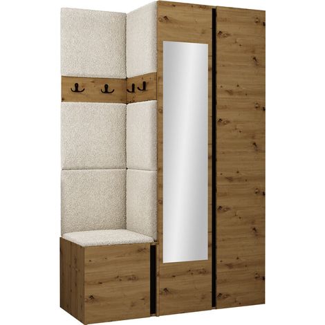 Conjunto para recibidor Pinis XXVI, Abriamo 03, 186x116x46cm, Espejo, Tapiz, Aglomerado laminado, Colocada, Montada en la pared (1/5)