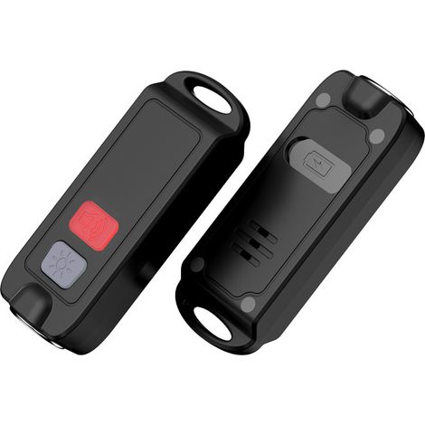 Alarme panique 130 dB, lumière LED, étanche IP66, noire (1/5)