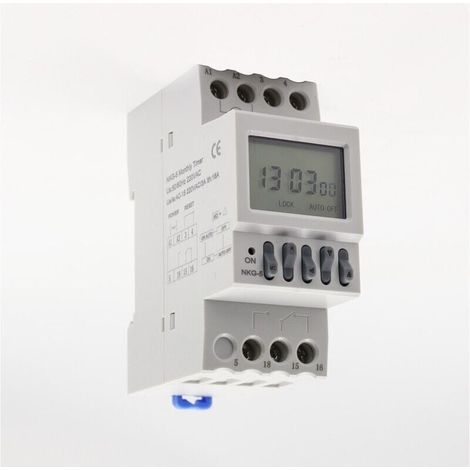 NKG5 micro-ordinateur numérique à double canal, interrupteur de minuterie, relais, contrôleur d'éclairage public, retard de cycle mensuel 1 (cycle annuel 220 V) (1/4)