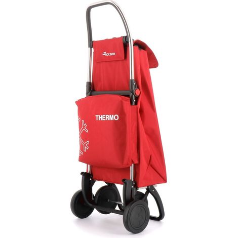 Chariot d'atelier pliable 4L rouge – Charge maximale 40 kg – Mesures ouvert 39 x 48 x 91 cm – 4 roues pour transport facile – Rolser - ZEN 4 L (1/5)