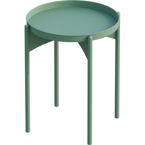 CALICOSY - Bout de canapé avec plateau rond en Métal H57 cm - COLE (1/4)