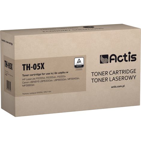 Toner Actis TH-05X (remplacement pour HP 05X CE505X, Canon CRG-719H Standard 6500 pages noir)