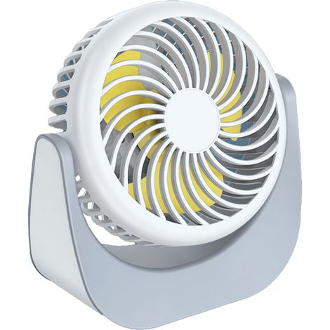 Ventilateur Portable - Ventilateur De Bureau USB - Silencieux Moins De 25 Db - Réglage 360° - 3 Vitesses - Batterie Intégrée - Pour Chambre Étudiante Et Bureau - 1 Pièce (1/5)