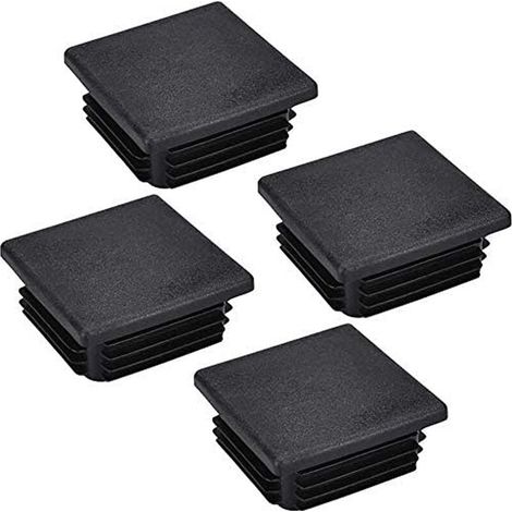 20 tapas para patas de silla, tapas cuadradas para tubos, tapas de plástico para postes de muebles, camas elásticas, armarios, estantes y sillas, 50 x 50 mm