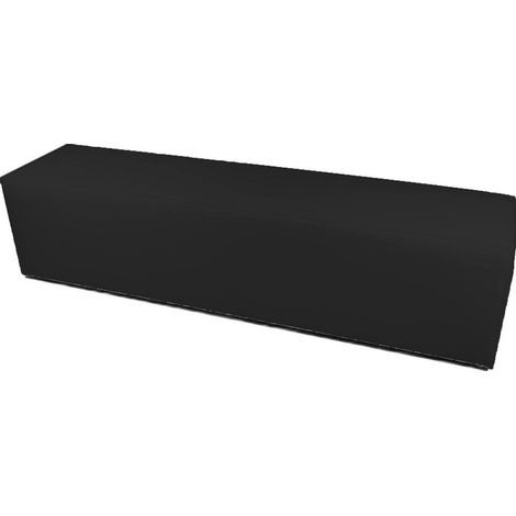 Dmora - Pouf Abra, Poltrona multiuso, Poltroncina sacco, Pouf poggiapiedi, Made in Italy, 180x40 h42 cm, Nero