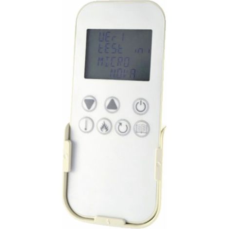 Diff – Télécommande radiofréquence 7 touches – Compatible avec poêles à câble – Fonction veille et rétroéclairage – Dimensions 136x61x19mm