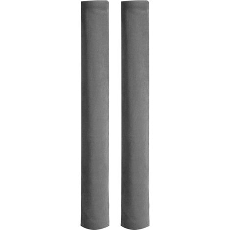 Ortviai Housses pour poignées de réfrigérateur 2 pièces, en velours doré et coton polyester, gris clair, universelles et lavables (1/3)
