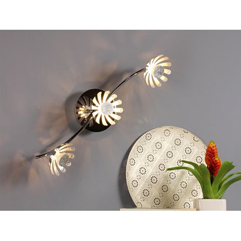 LED Deckenstrahler BLOOM 3-flammig, Metall in Blattsilber, Breite 50cm (1/5)