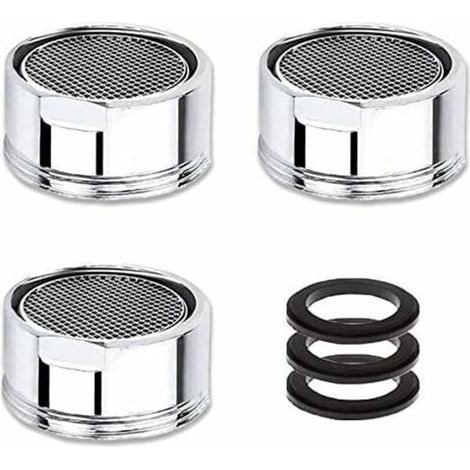 Mousseur Robinet M22/M21,5, 3 Pièces Aerateur Robinet Economie D'eau Avec Filtre en Acier Inoxydable, Aérateur de Filtre a Eau Robinet(21,5mm Filetage Mâle) (1/5)