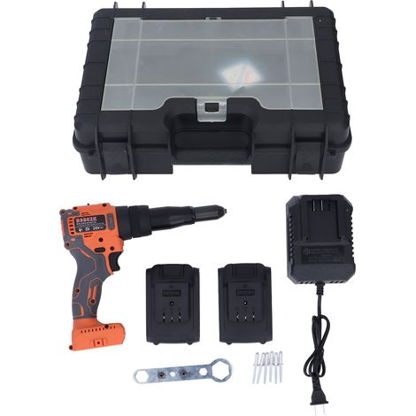 Pince à riveter automatique sans balais, pistolet à écrous ergonomique, installation murale, prise US 100-240V, outil électrique robuste (1/5)