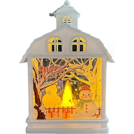 Decoraciones navideñas Bola de nieve navideña Farol navideño Portavelas navideño Decoración navideña para interiores Regalos de Navidad con farol decorativo navideño (1/4)