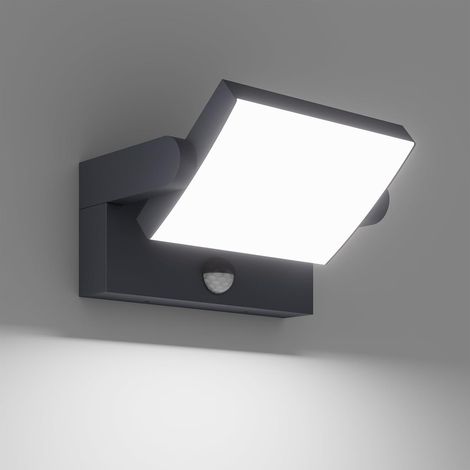 24W Applique Exterieur avec Détecteur Mouvement 6000K, Anthracite (1/5)