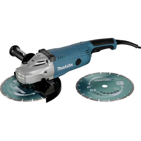 Amoladora angular Makita, (en el caso incluye 2 discos de diamante de 230 mm), GA9020RFK3 (1/4)