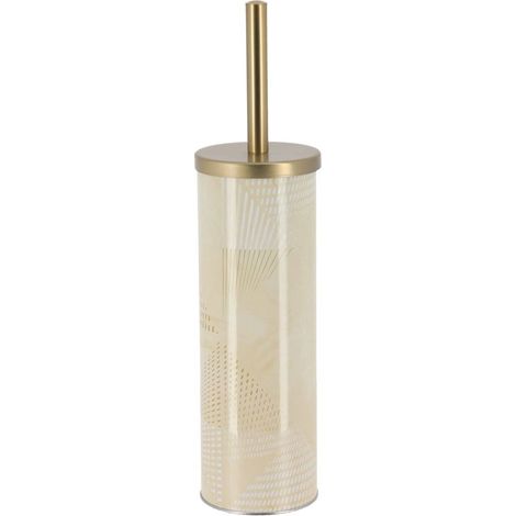 Brosse wc metal imprime/couvercle dore - chicissime - Tendance (1/2)