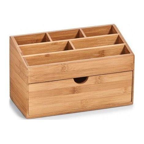 Organizador Natural de Bambú Zeller con Cajón