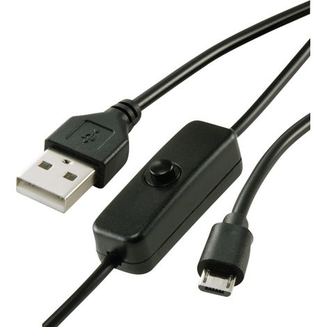 Renkforce  Strom-Kabel Raspberry Pi®, BBC micro:bit [1x USB 2.0 Stecker A - 1x USB 2.0 Stecker Micro