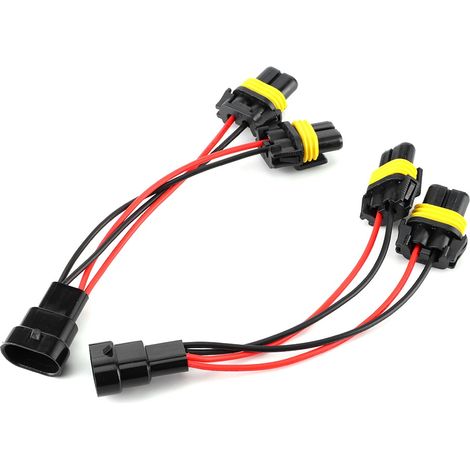 2Pcs Adaptateur Faisceau 9005/9006 Mâle vers Femelle Double Répartiteur pour Phares de Voiture Conversion (1/3)