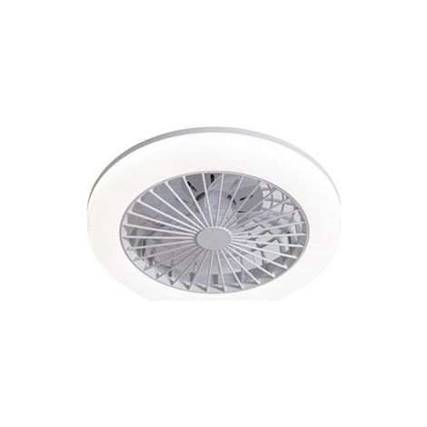 Ventilador de techo con plafón LED (25W 3CCT 2400lm) IP20 Ø46cm color blanco (1/3)