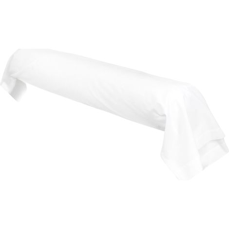 Taie de traversin en coton 100% longues fibres peignées 185x43 cm – Tissage serré 57 fils/cm² – Traitement Easycare® pour entretien facile – Linnea (1/5)