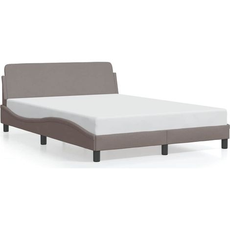Maison Exclusive - Bettgestell "Dover" Taupe 140x200 cm Stoff (1/5)