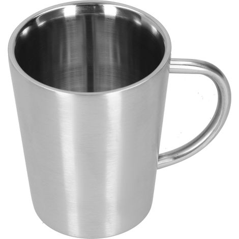 Doppelwandige Edelstahl-Kaffeetasse mit Untertasse, Teebecher, Trinkgeschirr (1/5)