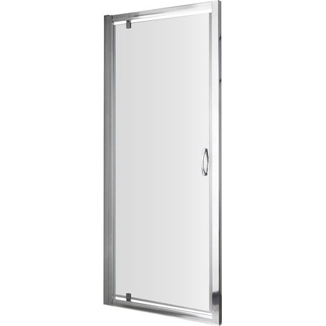 Chatcull Contemporary 5mm Toughened Safety Glass Pivot Shower Door - 900mm - Chrome - Balterley