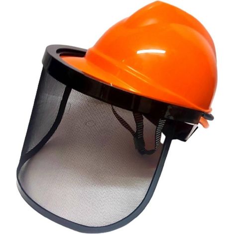 TrAdE Shop Traesio - Casco Elmetto Protettivo Con Visiera A Rete Per Decespugliatore E Tagliaerba - (1/5)