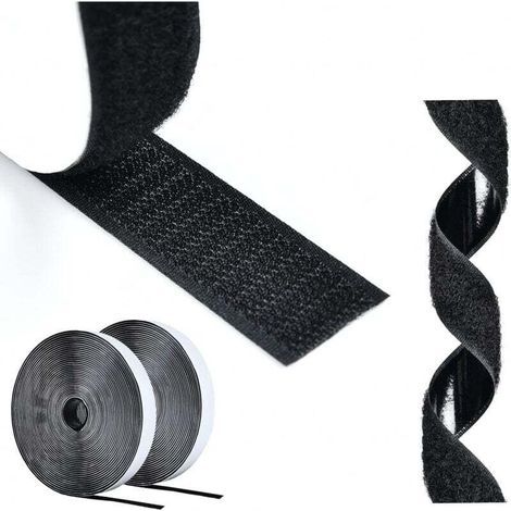 Double-Sided Self-Adhesive Hook and Loop Tape, 5m Strip, 20mm Strong Adhesive Hook and Loop Tape for Household, DIY, and Craft Projects (1/5)
