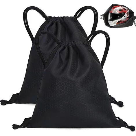 2 Pièces Sac de Casque de Moto, Couvre-Casque avec Cordon de Serrage, Portable Sac pour Casque Sacs de Sport pour équitation pour Moto équitation Basketball (1/5)