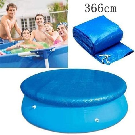 Cubierta de piscina redonda con banda elástica, cubierta de piscina protectora impermeable y antipolvo para piscina Fast Set (1/5)